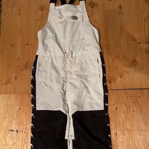 FYVE Snow Pants - Bib Overalls - White and Black